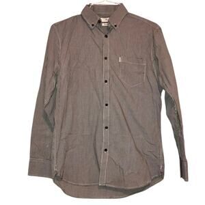 NWOT Five Four Men’s ButtonDown Shirt black & White Micro Check Medium